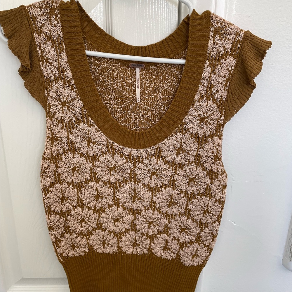 Free People Mustard Sweater Tank